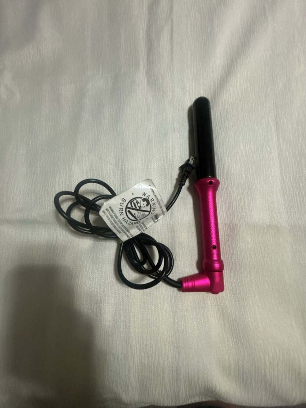 NuMe Pink Tourmaline Hair Curling Wand HB025u Salon 1.25 Inch Styling Iron